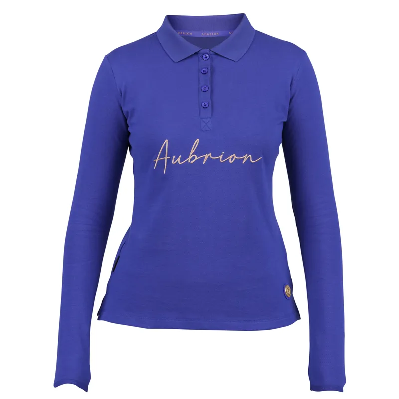 Aubrion Team Long Sleeve Polo - Blue